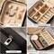Travel Jewelry Case – Mini Portable Black PU Leather Jewelry Organizer for Rings, Earrings, Necklaces, Bracelets, Watches & Lipsticks – Compact Travel Storage Box for Women Girls